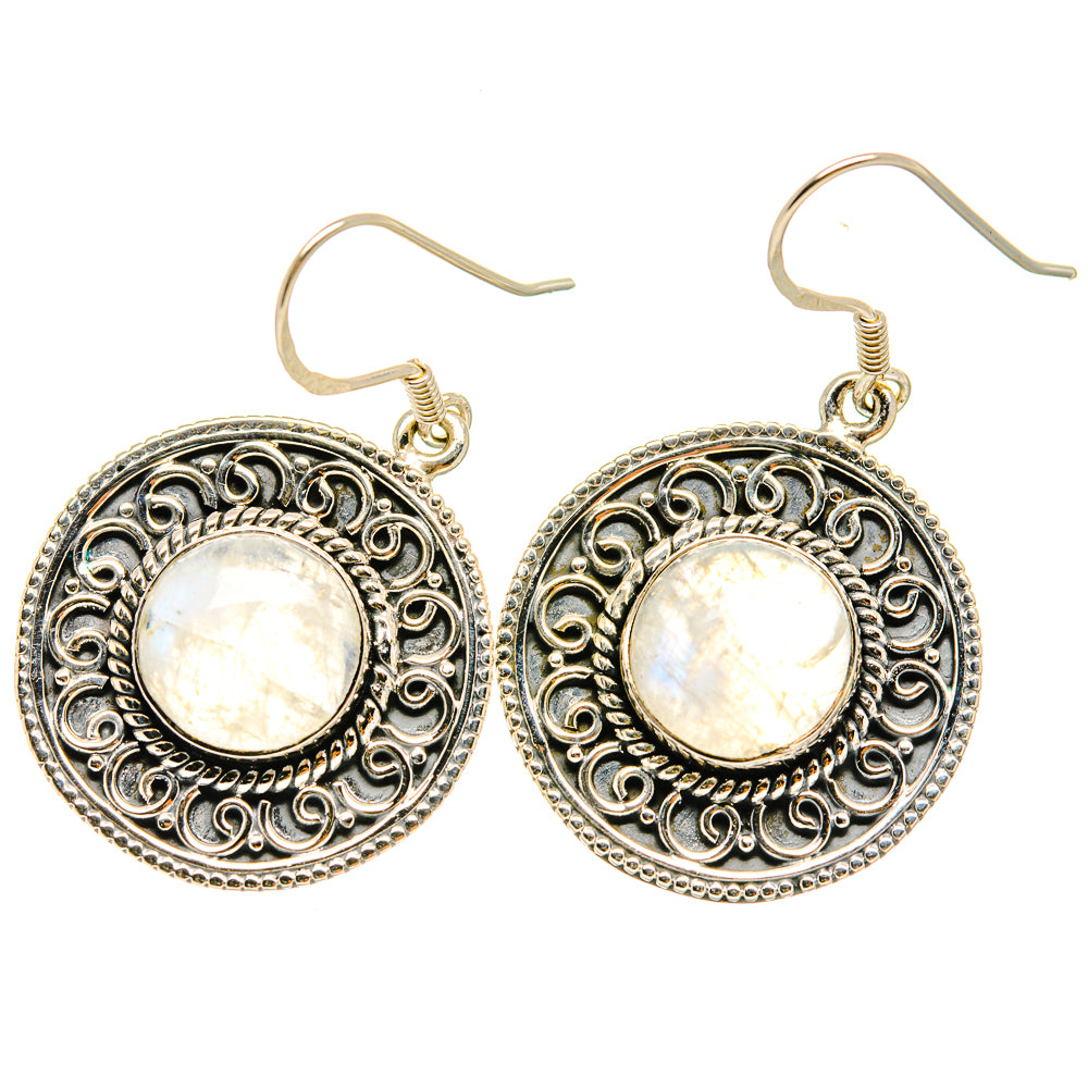Rainbow Moonstone Earrings handcrafted by Ana Silver Co - EARR418955