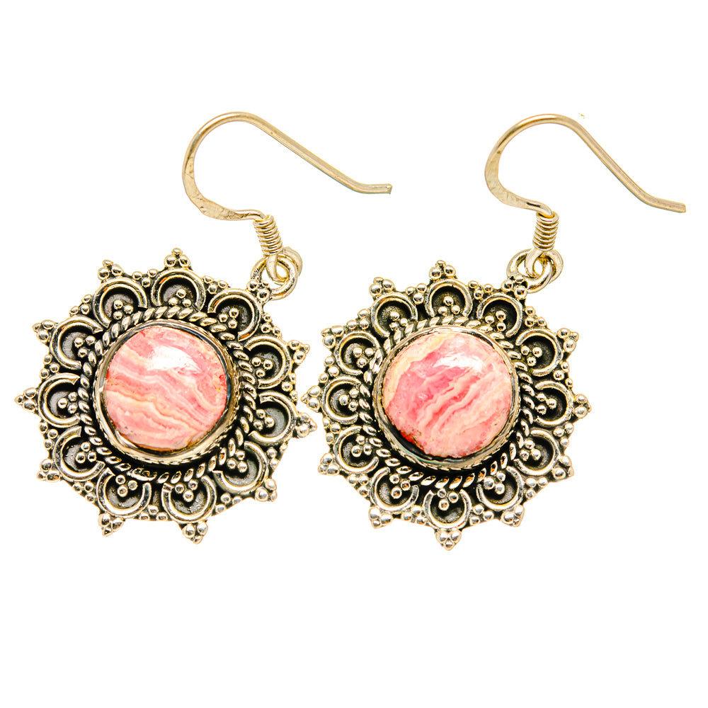 Rhodochrosite Earrings handcrafted by Ana Silver Co - EARR418965