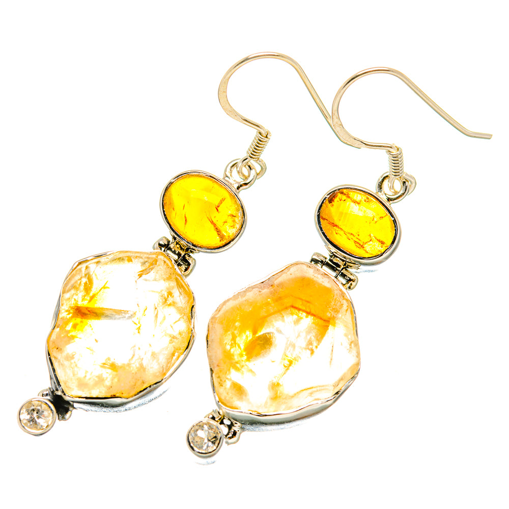 Citrine Earrings handcrafted by Ana Silver Co - EARR418973