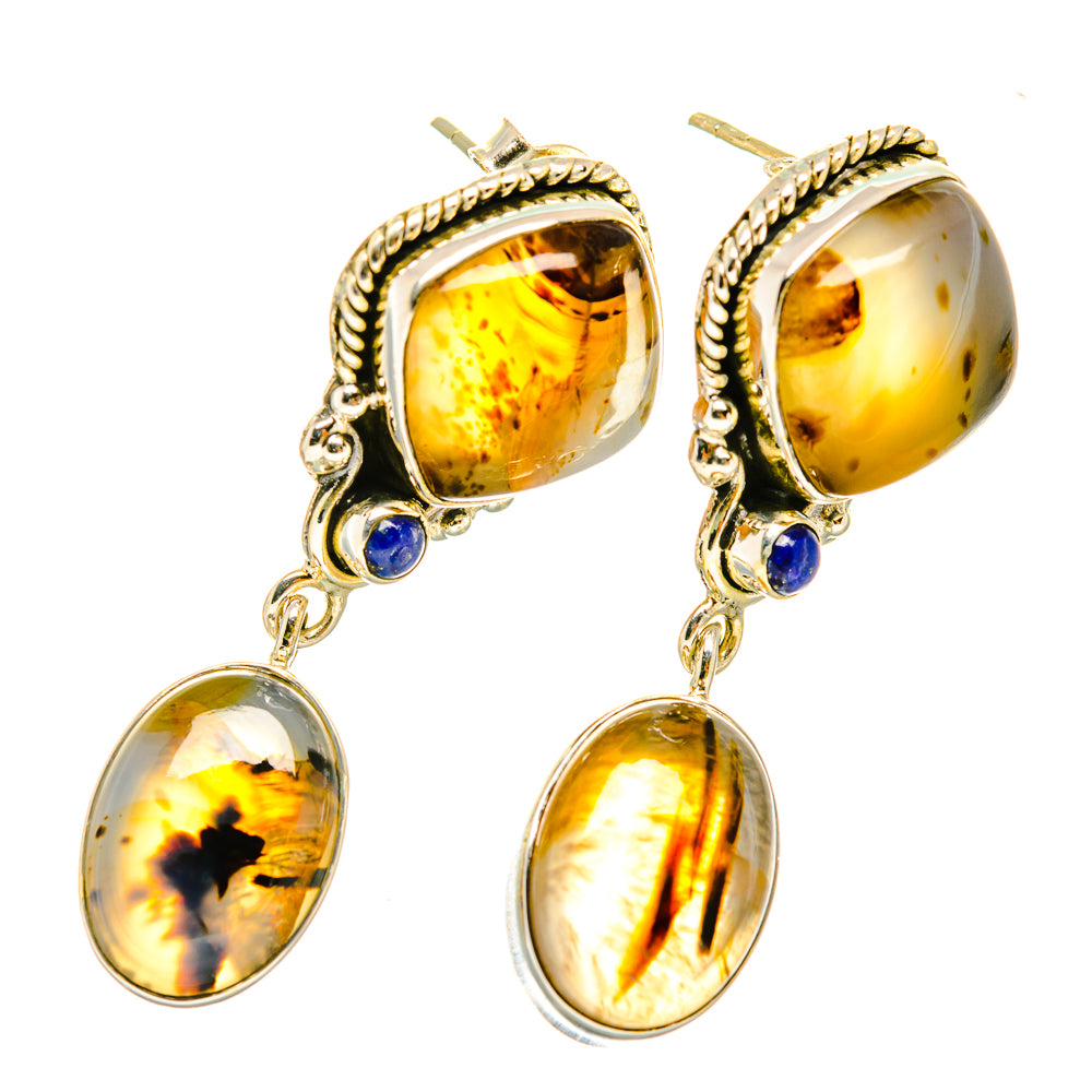 Montana Agate Earrings handcrafted by Ana Silver Co - EARR419022