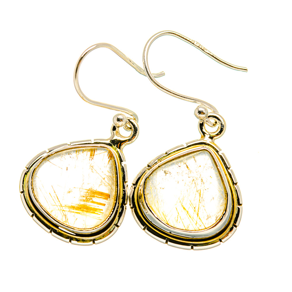 Rutilated Quartz Earrings handcrafted by Ana Silver Co - EARR419040
