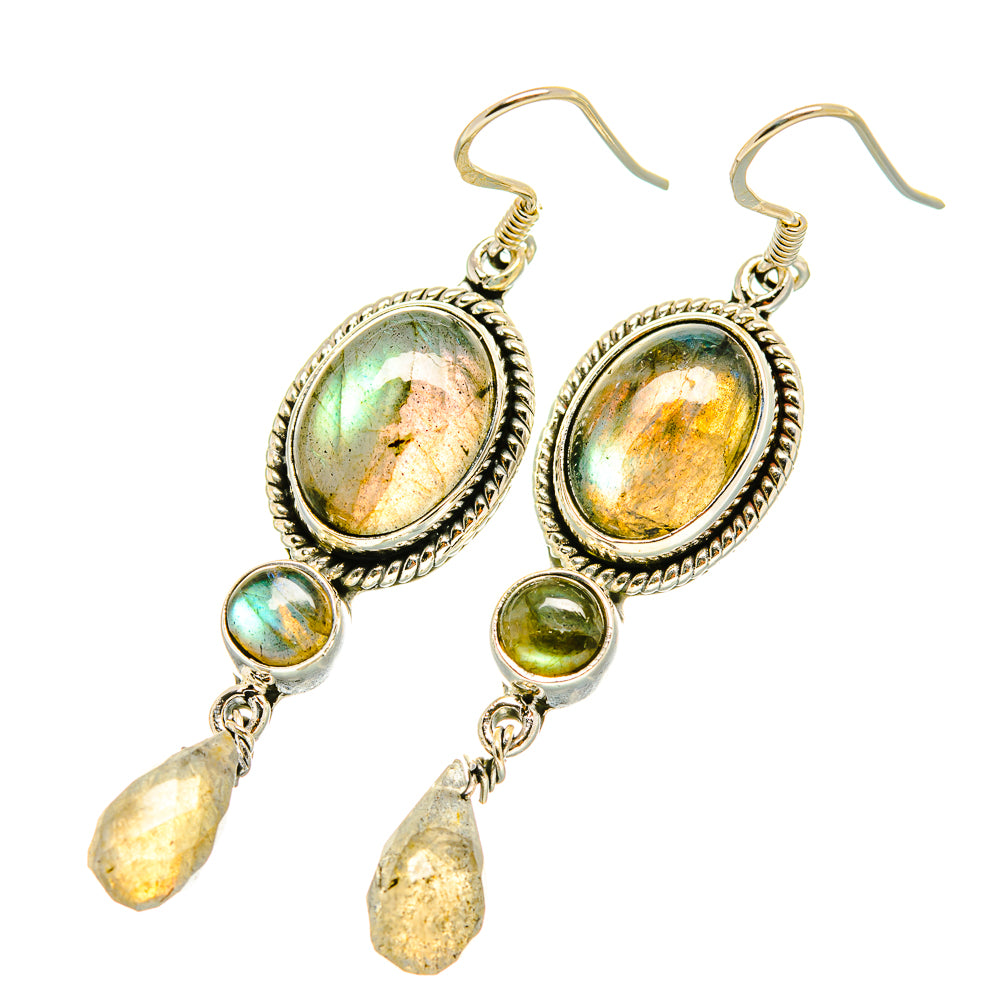 Labradorite Earrings handcrafted by Ana Silver Co - EARR419066
