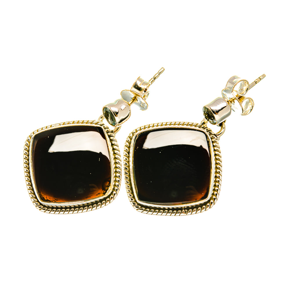Black Onyx Earrings handcrafted by Ana Silver Co - EARR419075