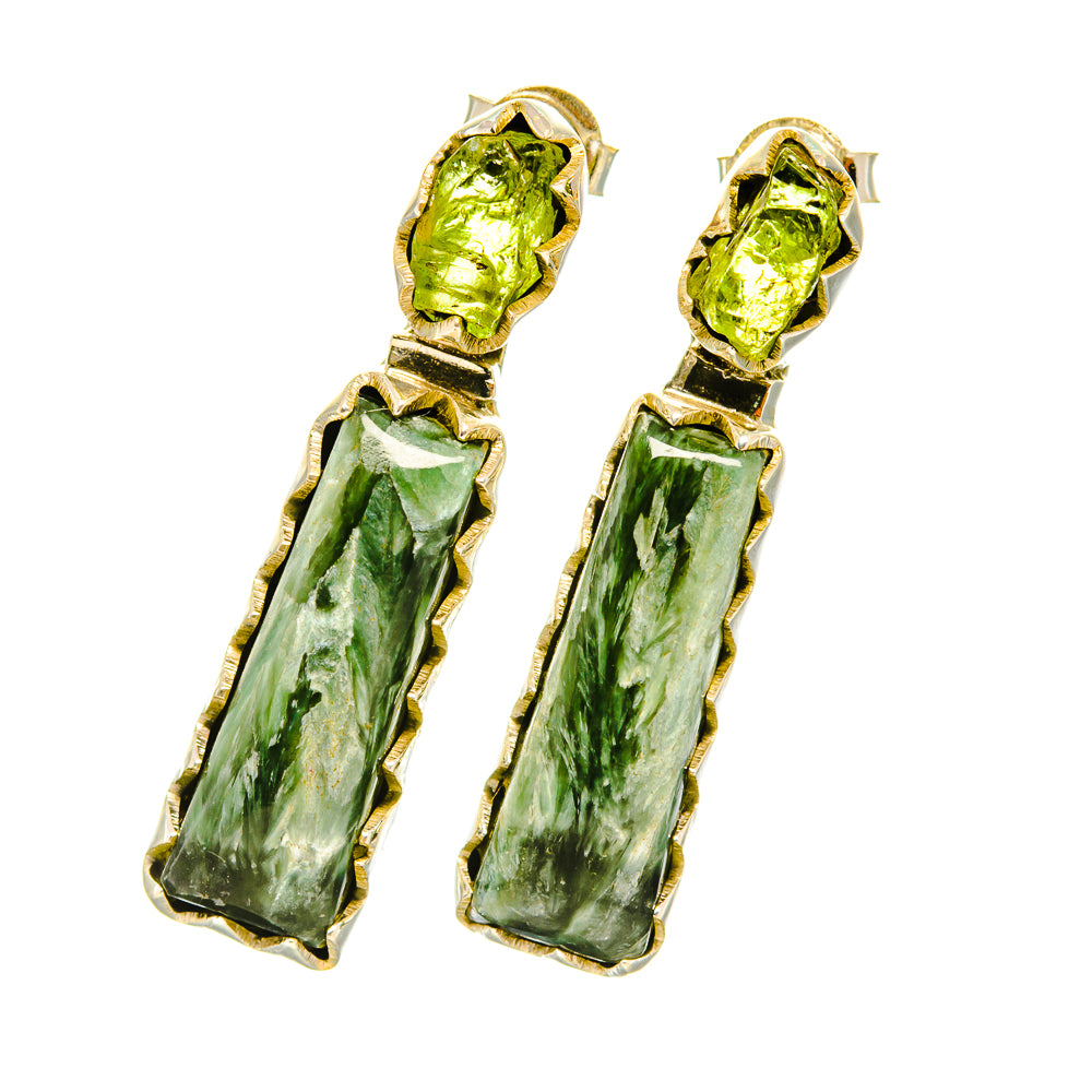 Seraphinite Earrings handcrafted by Ana Silver Co - EARR419076