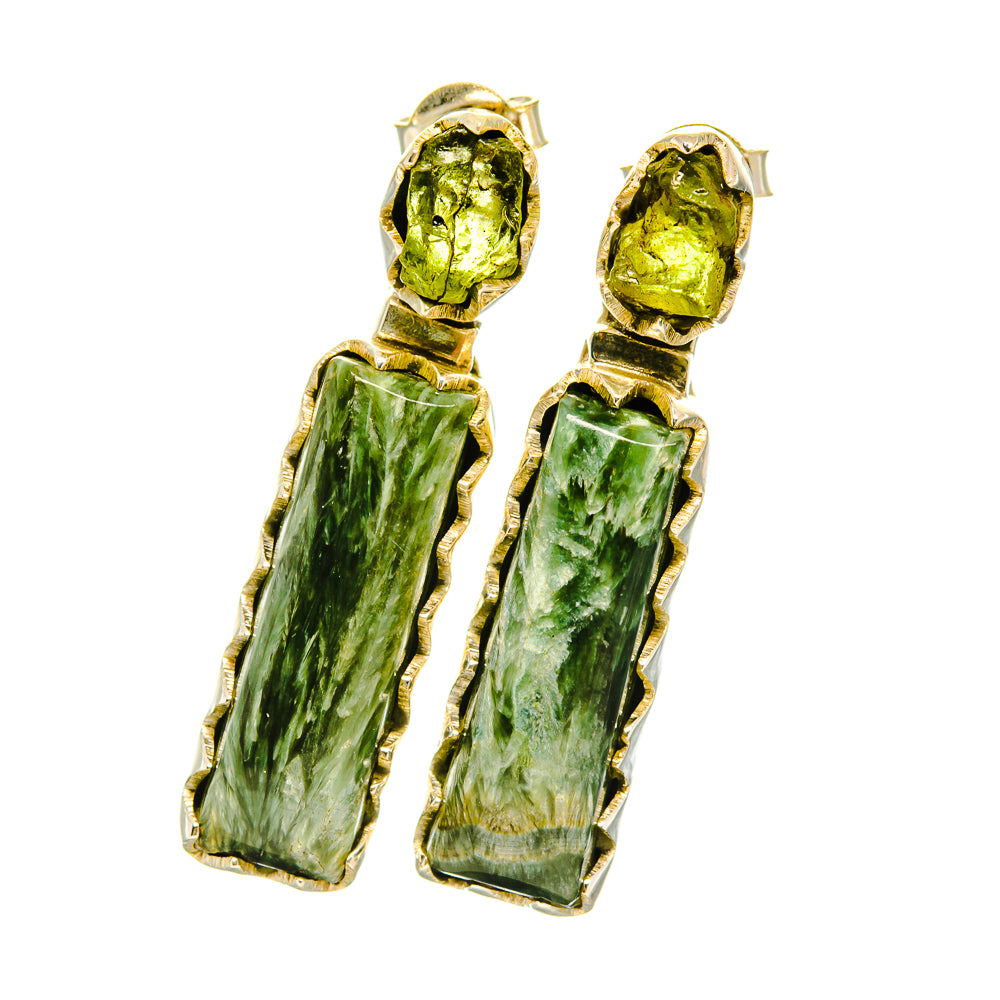 Seraphinite Earrings handcrafted by Ana Silver Co - EARR419079