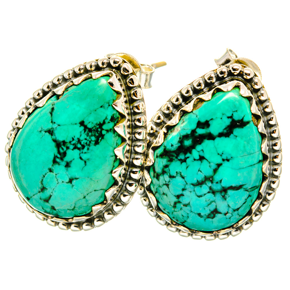Arizona Turquoise Earrings handcrafted by Ana Silver Co - EARR419112