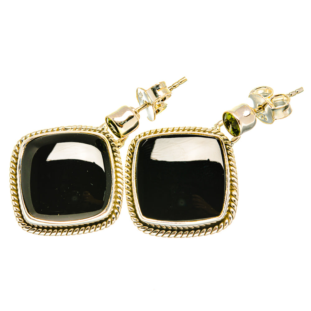Black Onyx Earrings handcrafted by Ana Silver Co - EARR419135