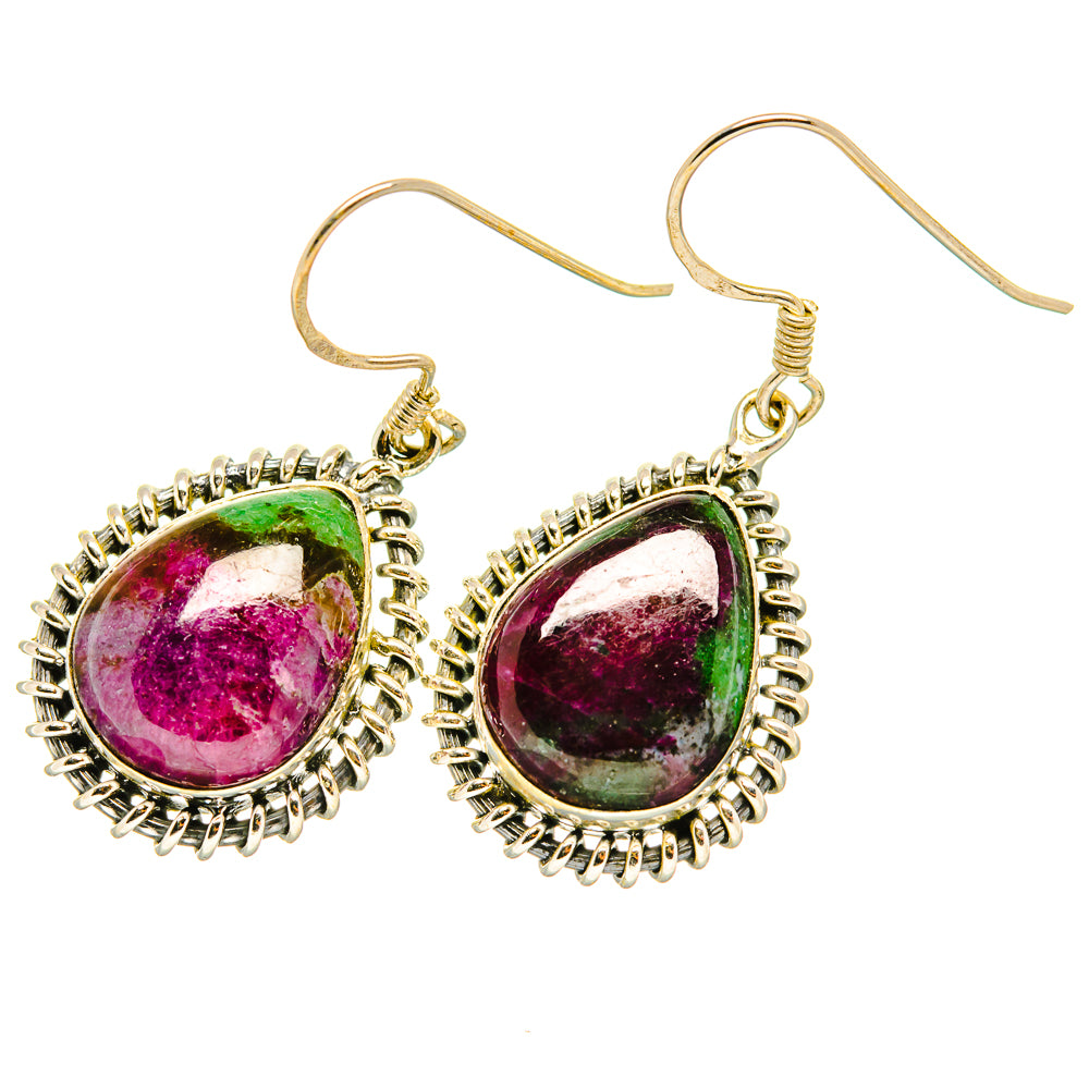Ruby Zoisite Earrings handcrafted by Ana Silver Co - EARR419139