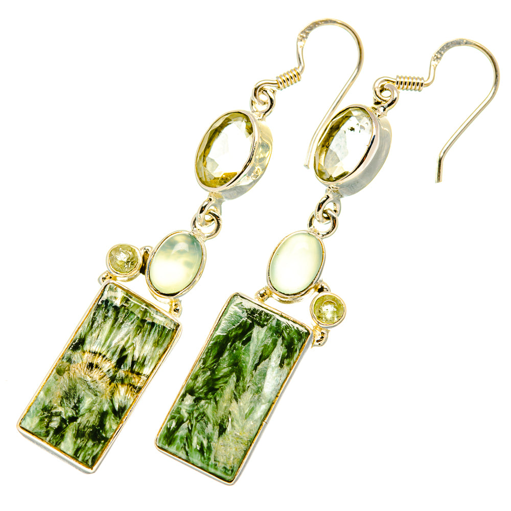 Seraphinite Earrings handcrafted by Ana Silver Co - EARR419177