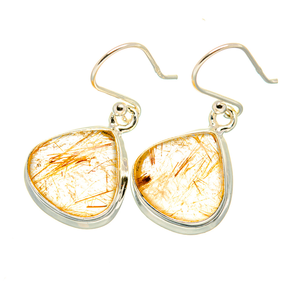 Rutilated Quartz Earrings handcrafted by Ana Silver Co - EARR419179