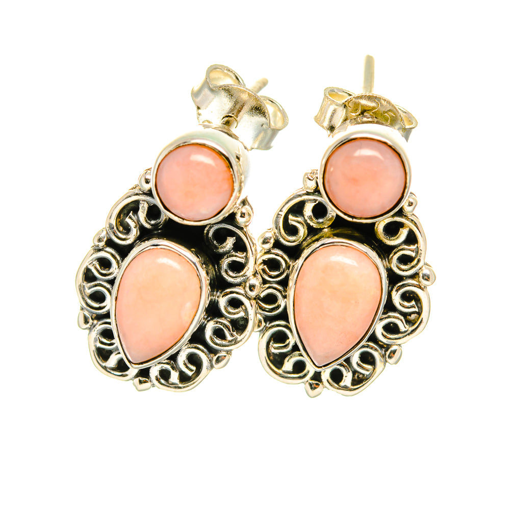 Pink Opal Earrings handcrafted by Ana Silver Co - EARR419182