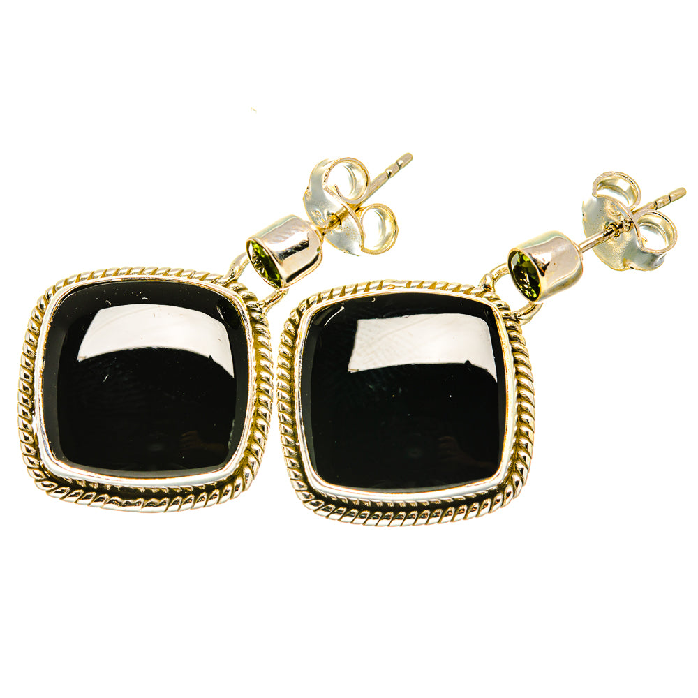 Black Onyx Earrings handcrafted by Ana Silver Co - EARR419194