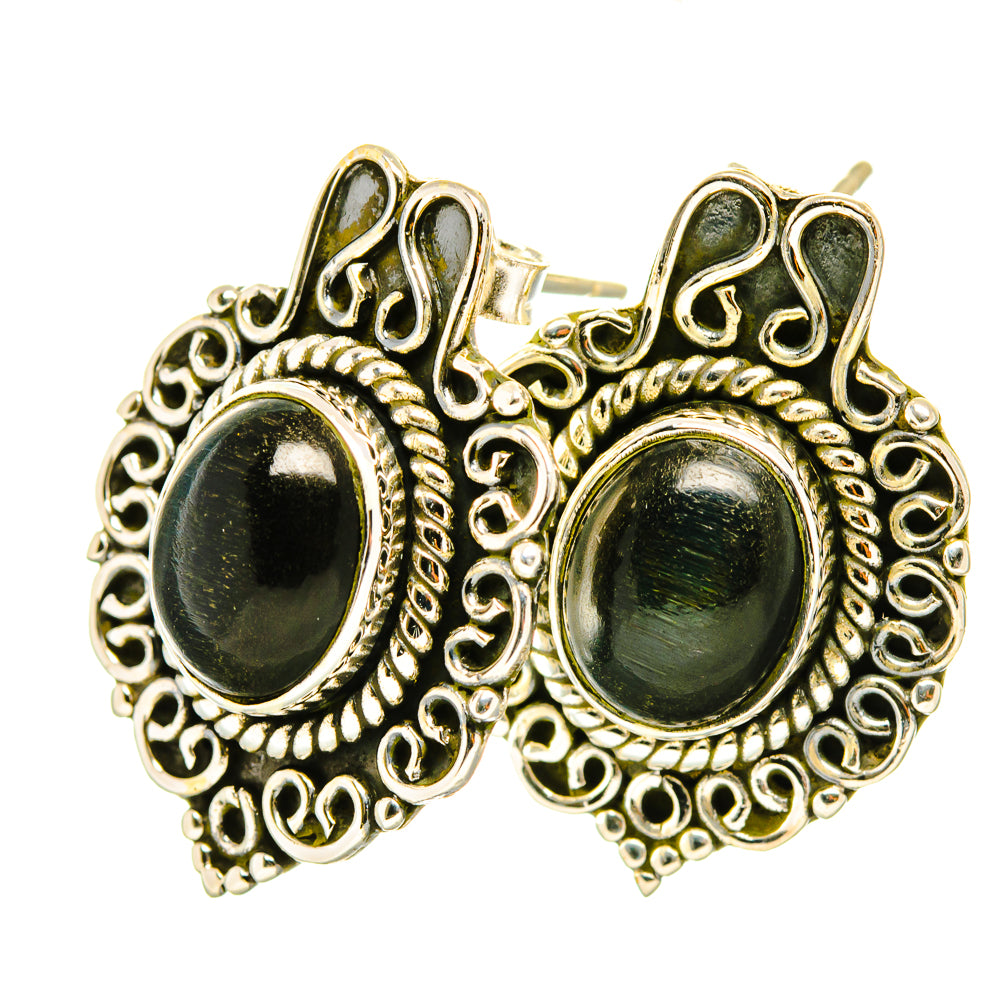 Black Onyx Earrings handcrafted by Ana Silver Co - EARR419237
