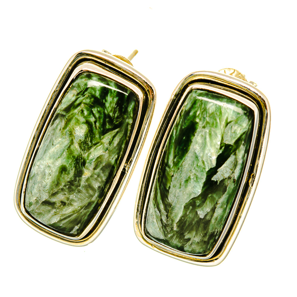 Seraphinite Earrings handcrafted by Ana Silver Co - EARR419254