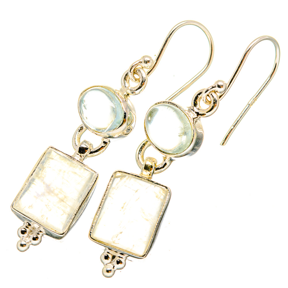 Rainbow Moonstone Earrings handcrafted by Ana Silver Co - EARR419669