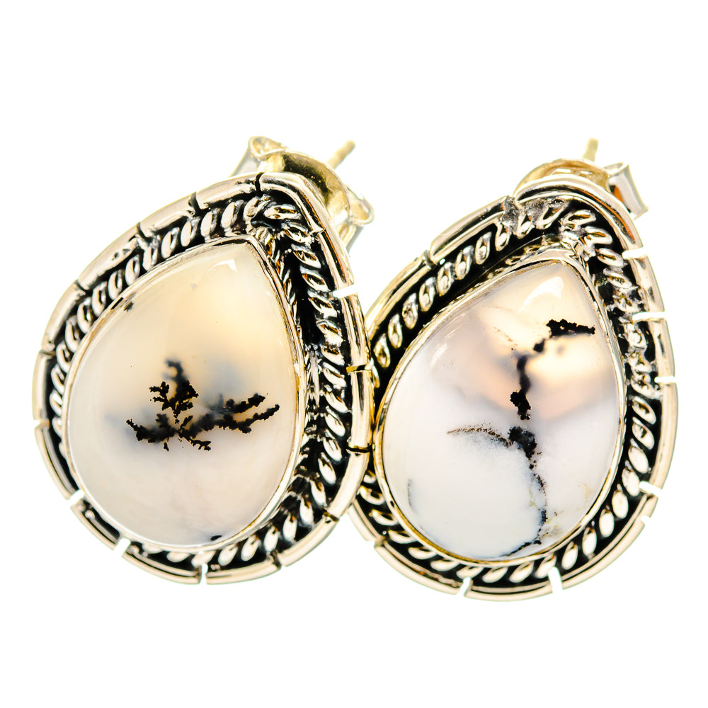 Dendritic Opal Earrings handcrafted by Ana Silver Co - EARR419823