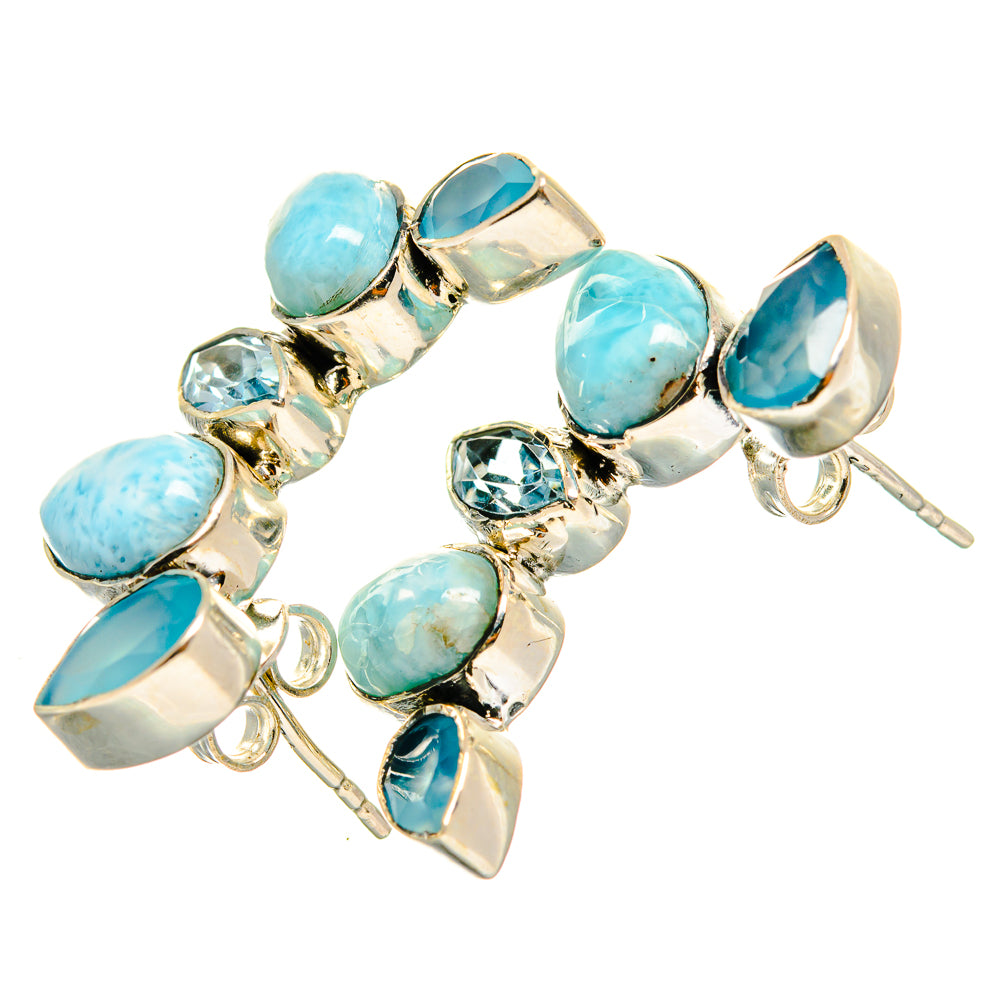 Larimar Earrings handcrafted by Ana Silver Co - EARR419835