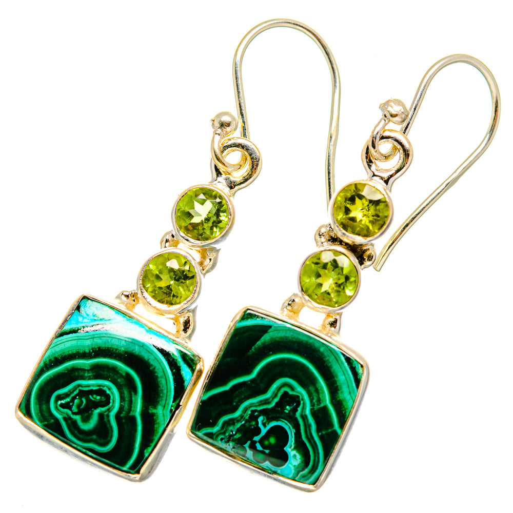 Malachite Earrings handcrafted by Ana Silver Co - EARR419843