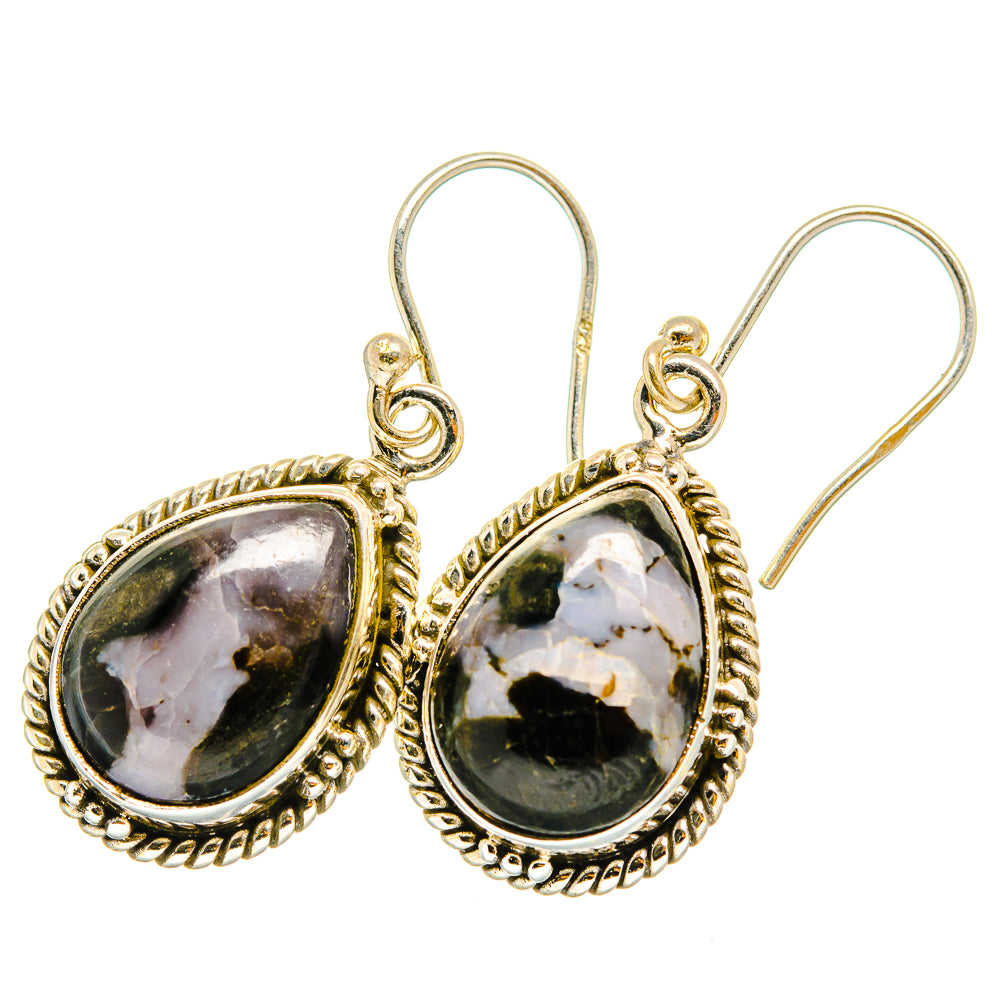 Gabbro Stone Earrings handcrafted by Ana Silver Co - EARR419892