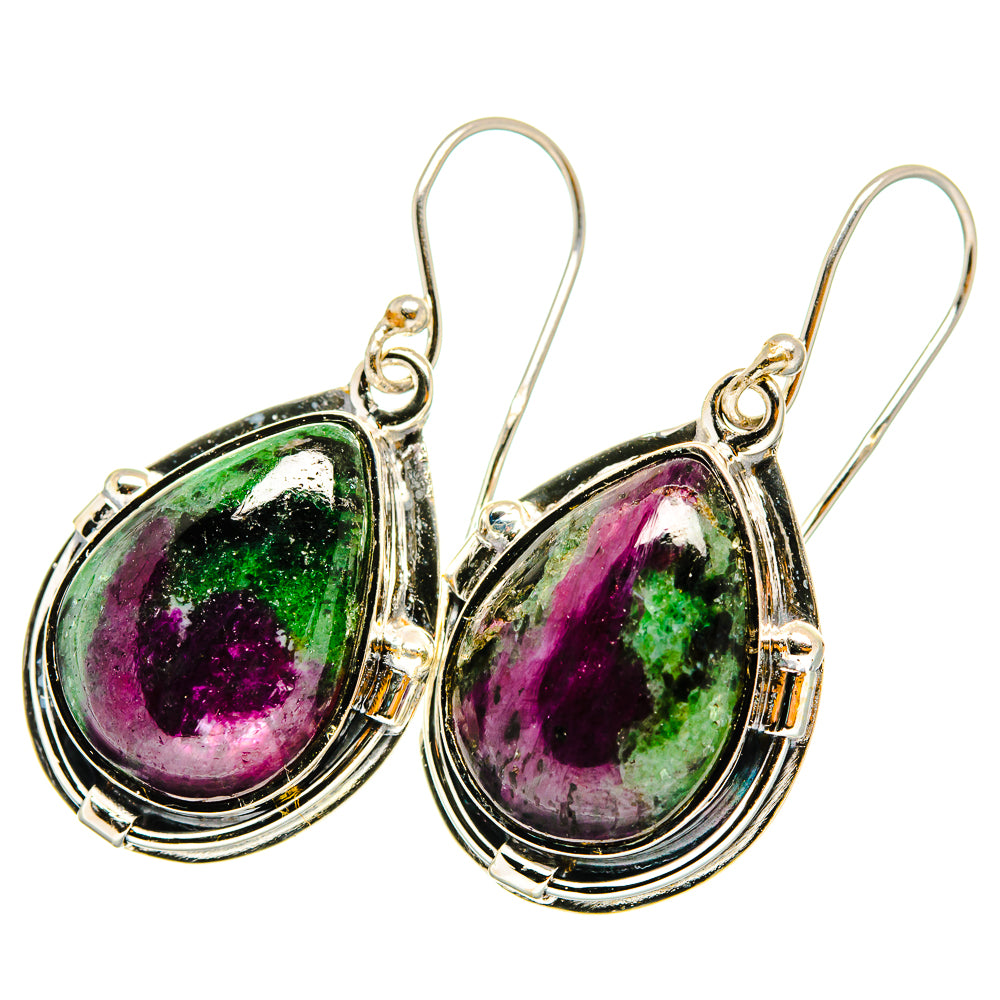 Ruby Zoisite Earrings handcrafted by Ana Silver Co - EARR419899