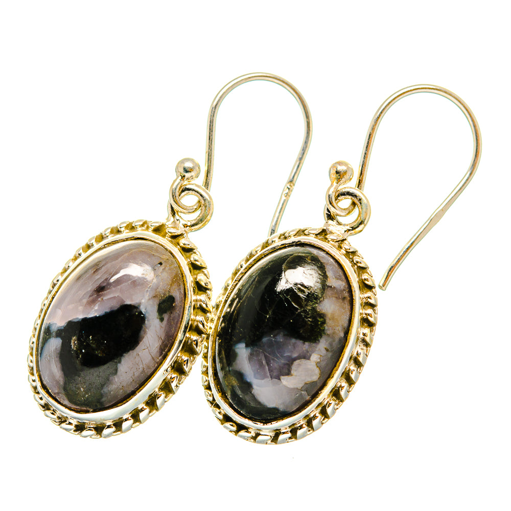 Gabbro Stone Earrings handcrafted by Ana Silver Co - EARR419912 - Photo 2