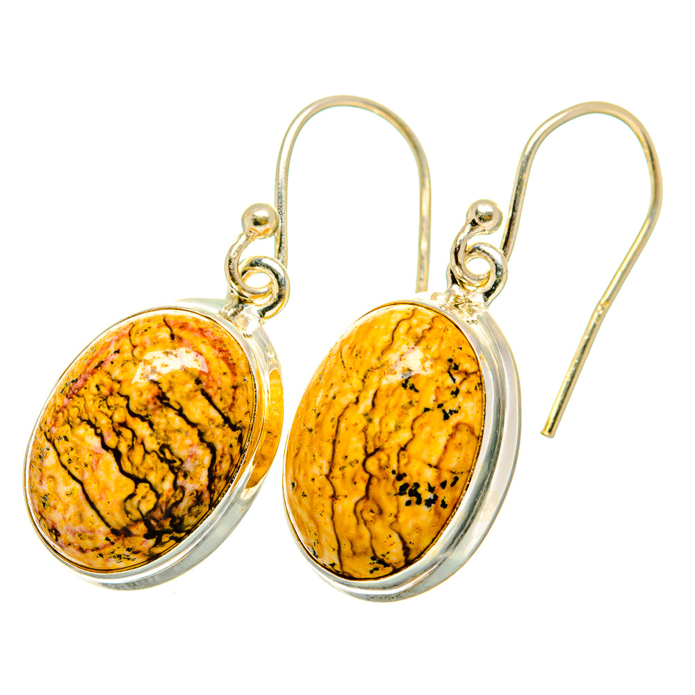 Picture Jasper Earrings handcrafted by Ana Silver Co - EARR419951
