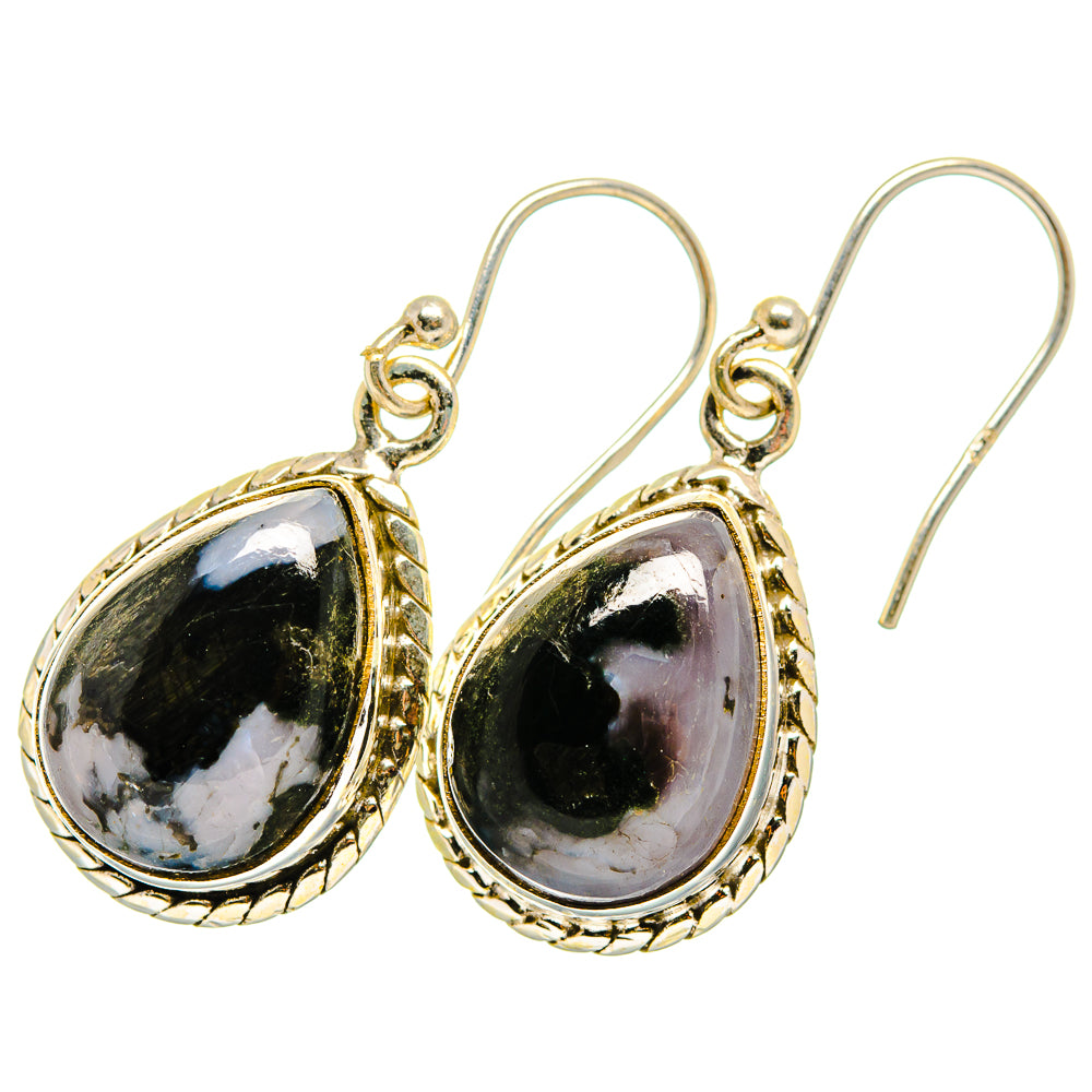Gabbro Stone Earrings handcrafted by Ana Silver Co - EARR420029 - Photo 2