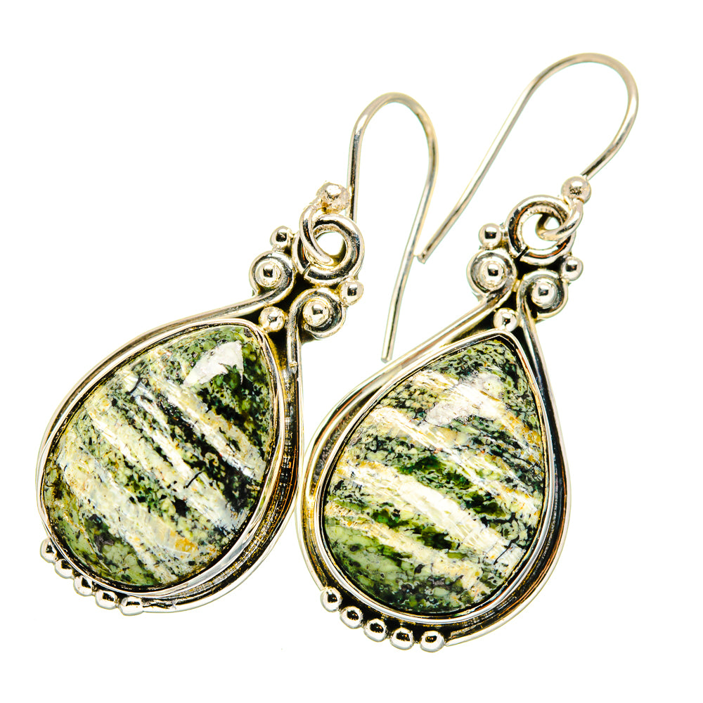 Lizard Jasper Earrings handcrafted by Ana Silver Co - EARR420093