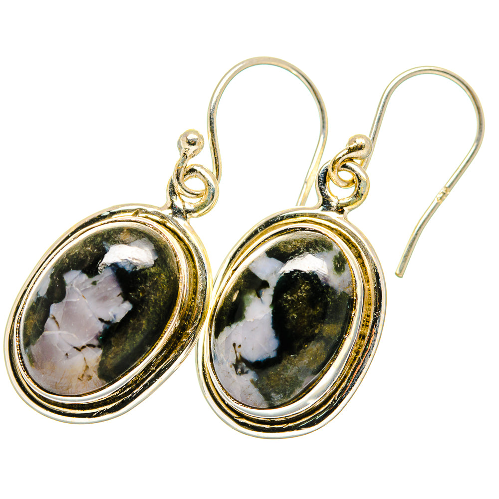 Gabbro Stone Earrings handcrafted by Ana Silver Co - EARR420096 - Photo 2