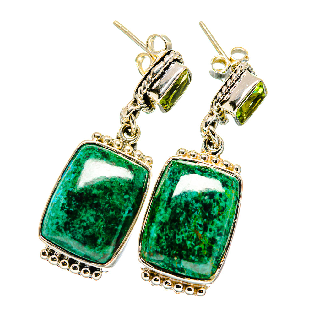 Chrysocolla Earrings handcrafted by Ana Silver Co - EARR420101