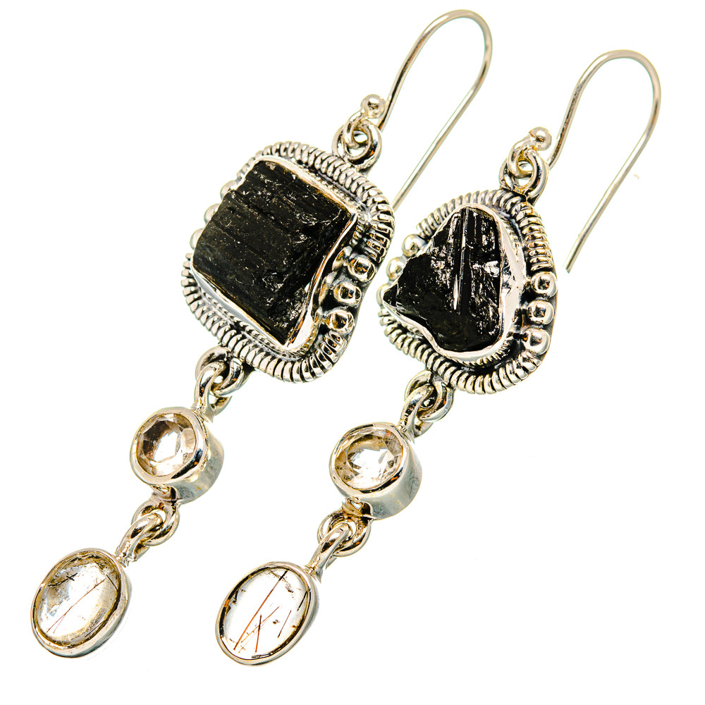 Black Tourmaline Earrings handcrafted by Ana Silver Co - EARR420183