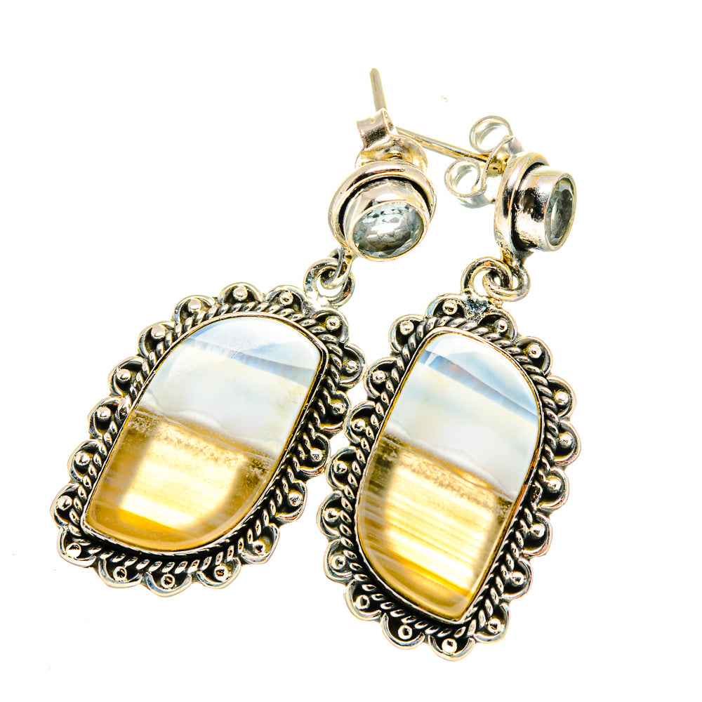 Owyhee Opal Earrings handcrafted by Ana Silver Co - EARR420209