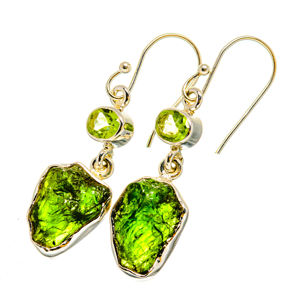 Chrome Diopside Earrings handcrafted by Ana Silver Co - EARR420257
