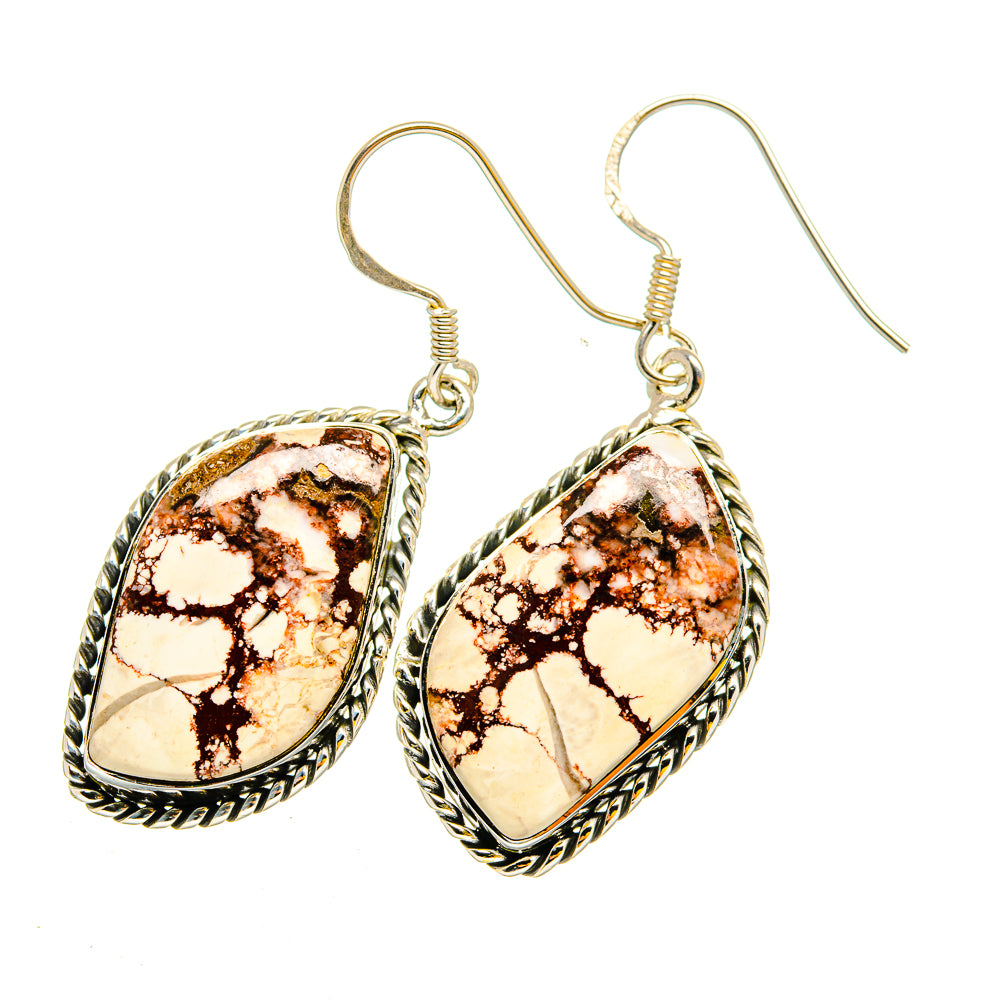 Peanut Wood Jasper Earrings handcrafted by Ana Silver Co - EARR420309