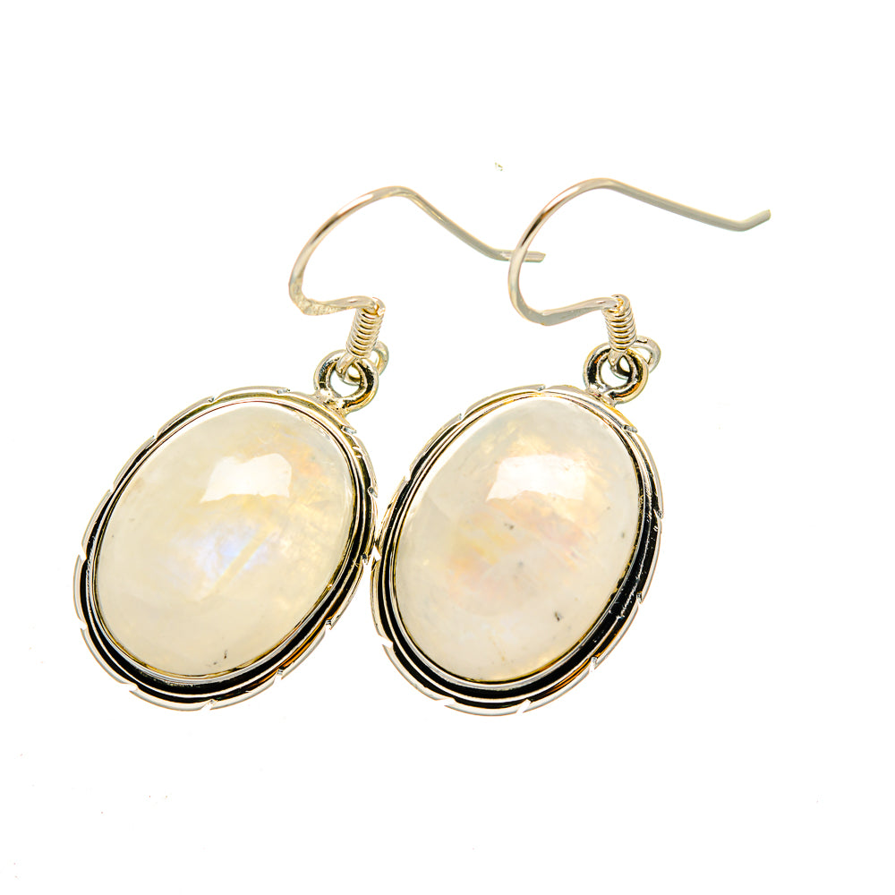Rainbow Moonstone Earrings handcrafted by Ana Silver Co - EARR420388