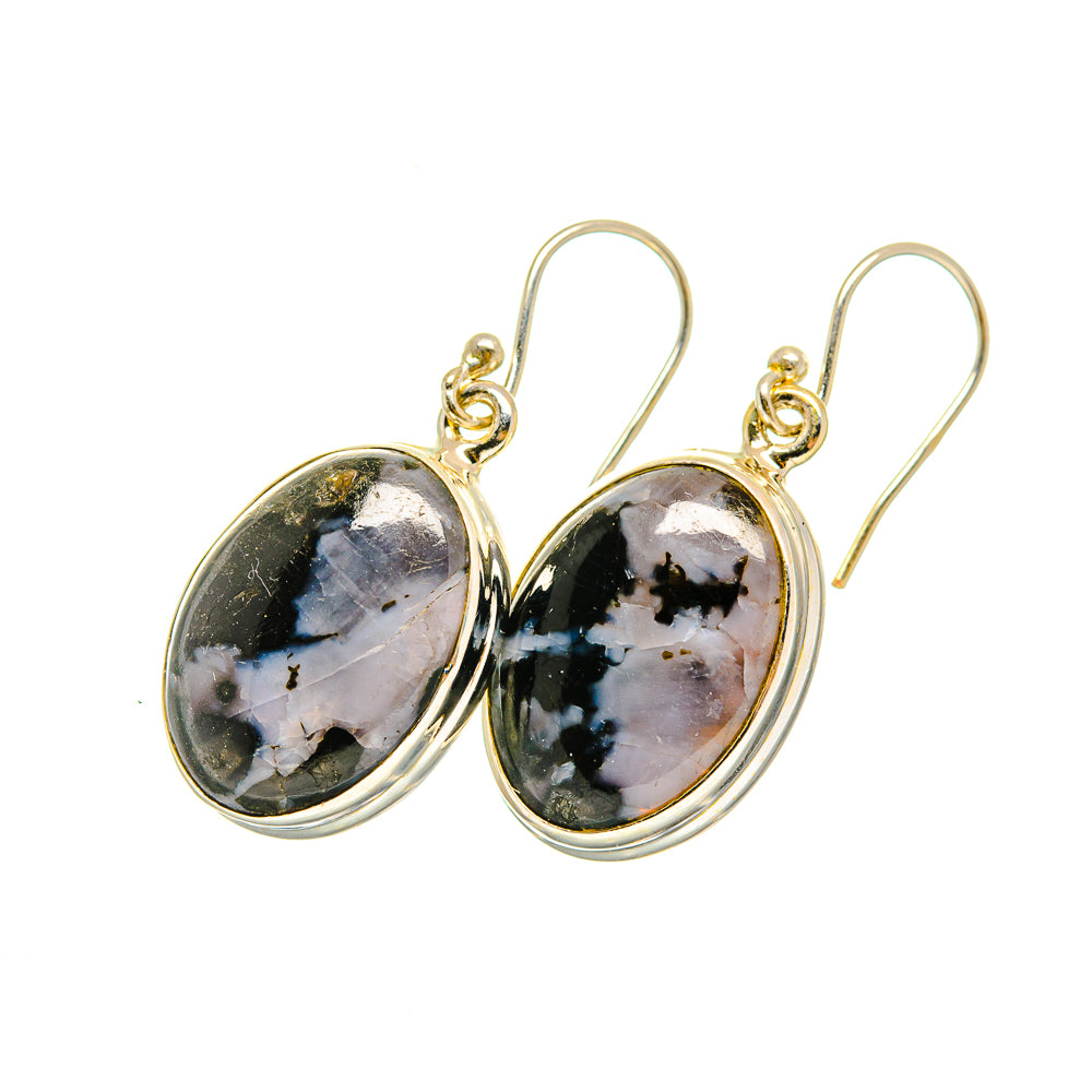 Gabbro Stone Earrings handcrafted by Ana Silver Co - EARR420405 - Photo 2