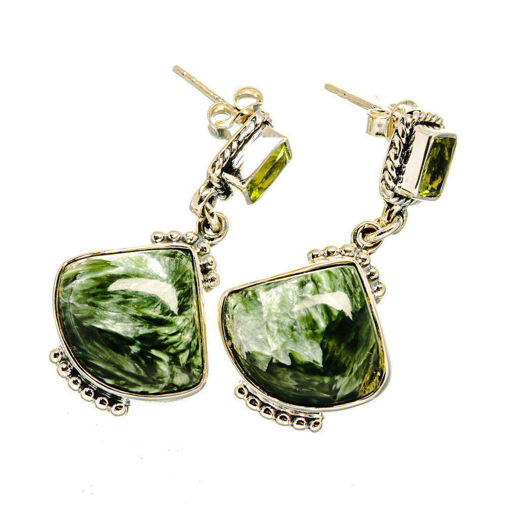 Seraphinite Earrings handcrafted by Ana Silver Co - EARR420409