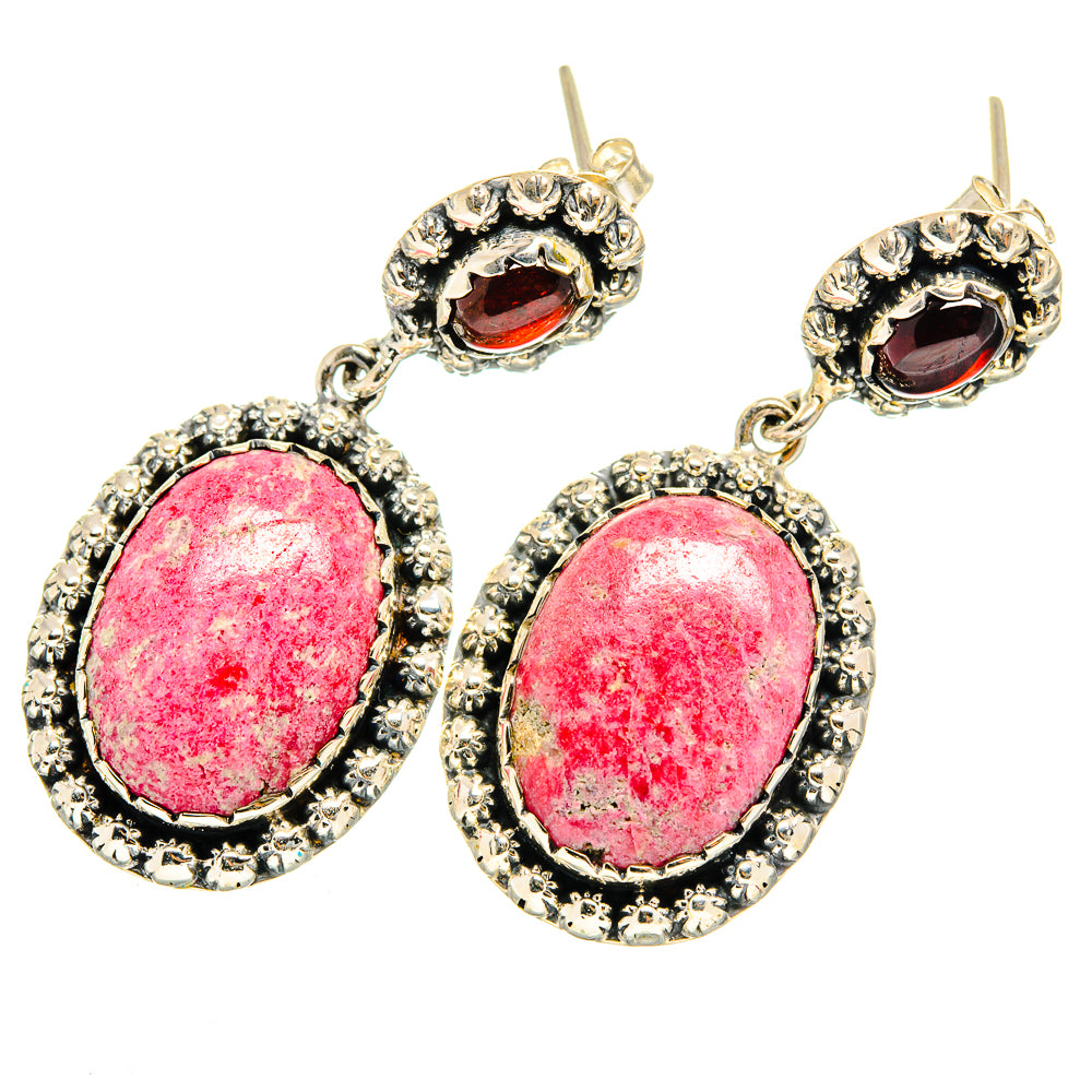 Thulite Earrings handcrafted by Ana Silver Co - EARR420490