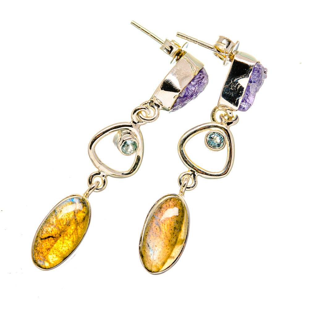 Labradorite Earrings handcrafted by Ana Silver Co - EARR420535