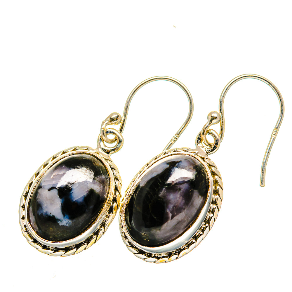Gabbro Stone Earrings handcrafted by Ana Silver Co - EARR420536 - Photo 2