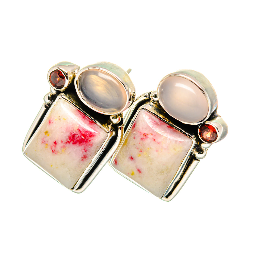 Thulite Earrings handcrafted by Ana Silver Co - EARR420542