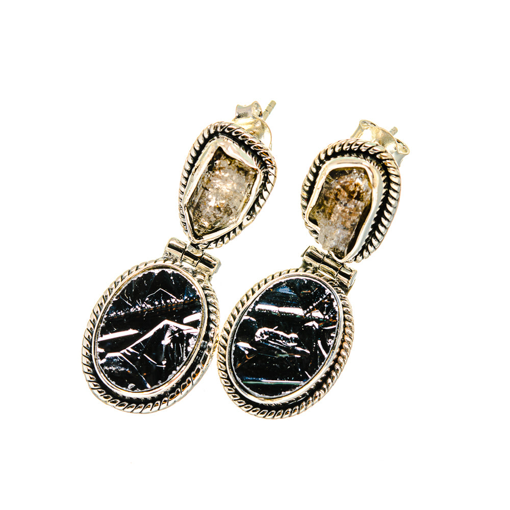 Shungite Earrings handcrafted by Ana Silver Co - EARR420607