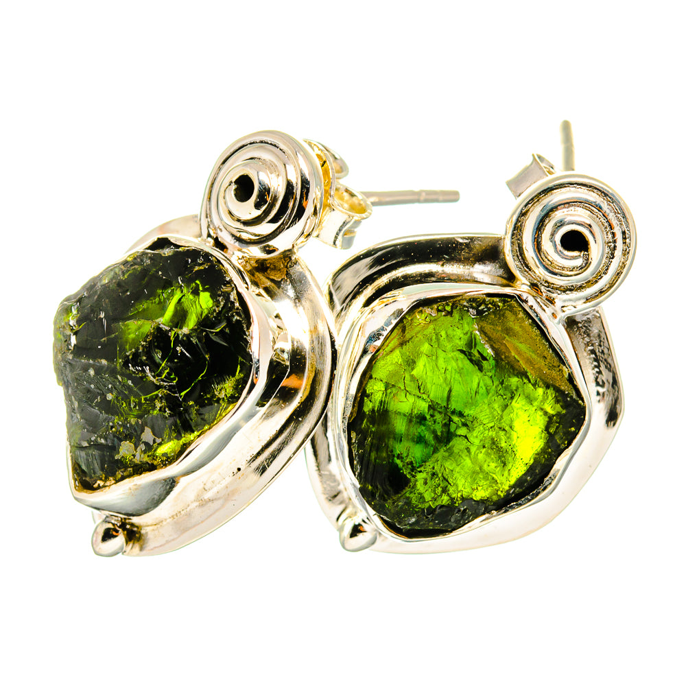 Chrome Diopside Earrings handcrafted by Ana Silver Co - EARR420625