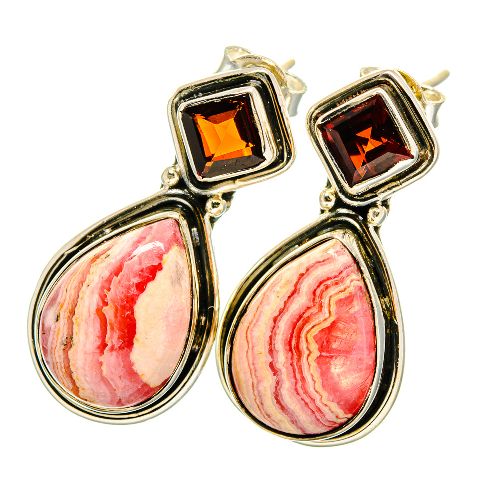 Rhodochrosite Earrings handcrafted by Ana Silver Co - EARR420643