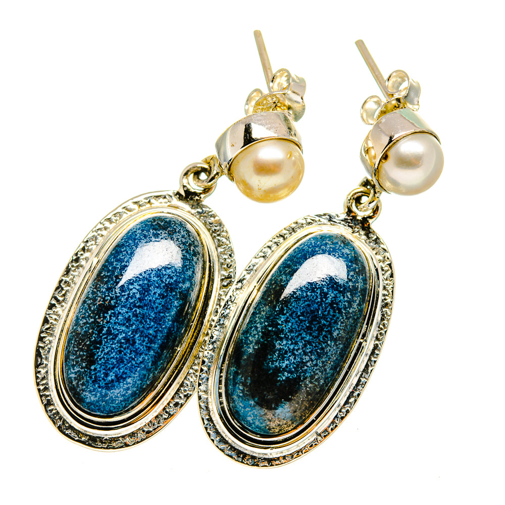 Chrysocolla Earrings handcrafted by Ana Silver Co - EARR420714