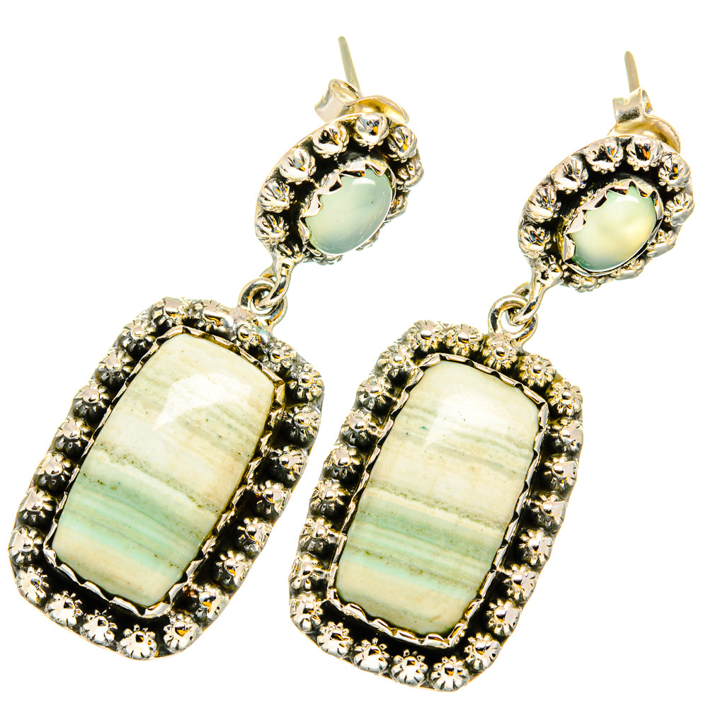 Green Jasper Earrings handcrafted by Ana Silver Co - EARR420805
