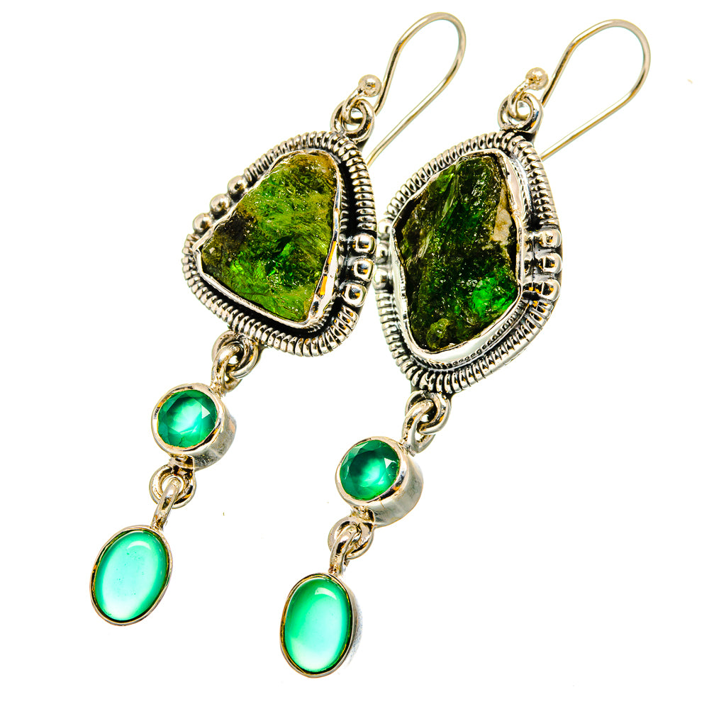 Chrome Diopside Earrings handcrafted by Ana Silver Co - EARR420815