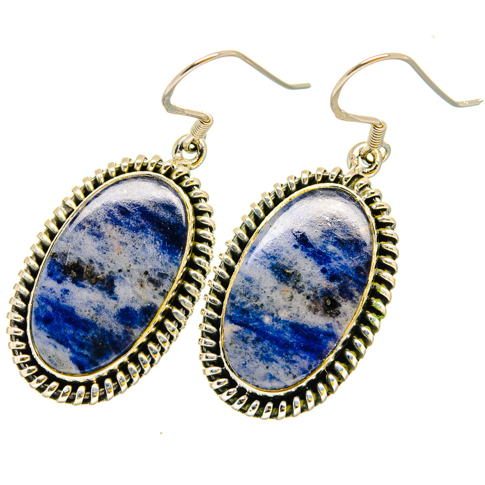 Sodalite Earrings handcrafted by Ana Silver Co - EARR420841