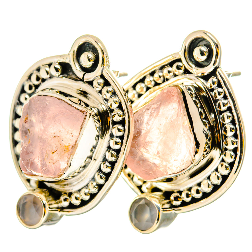 Rose Quartz Earrings handcrafted by Ana Silver Co - EARR420851