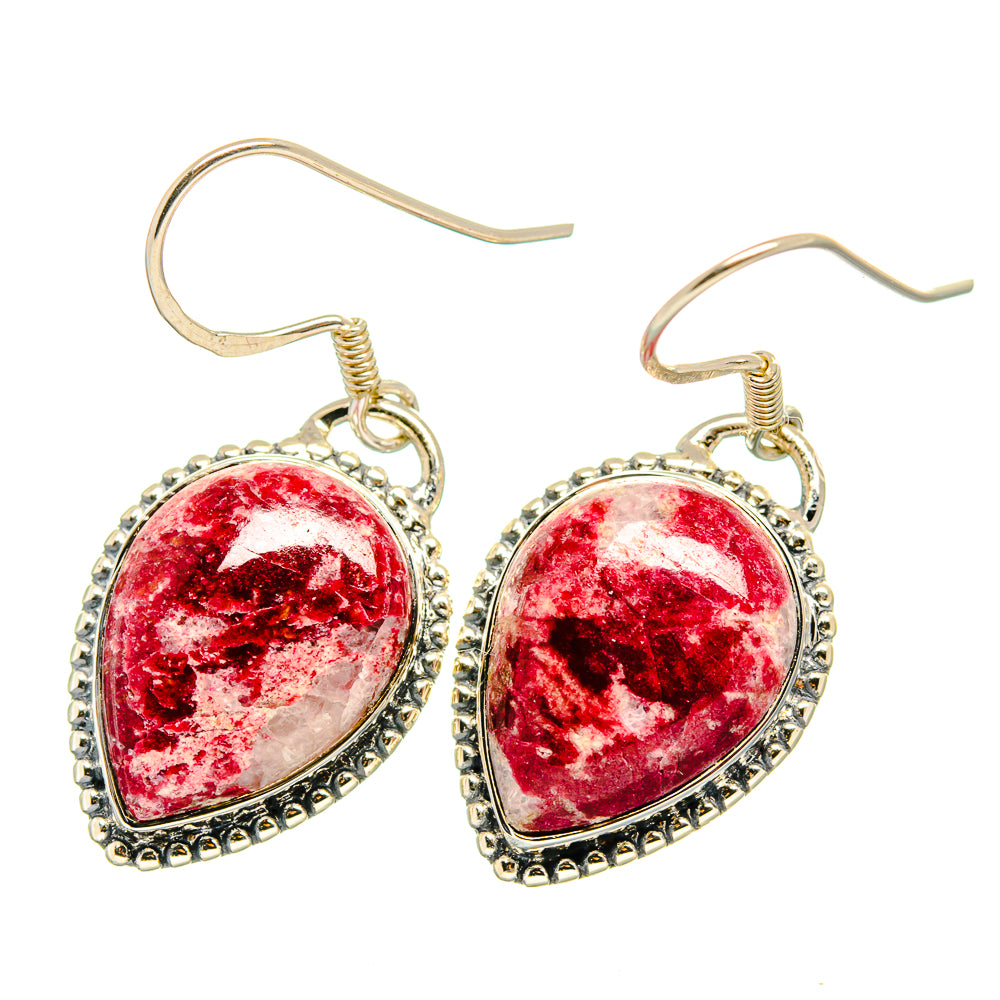 Thulite Earrings handcrafted by Ana Silver Co - EARR420903